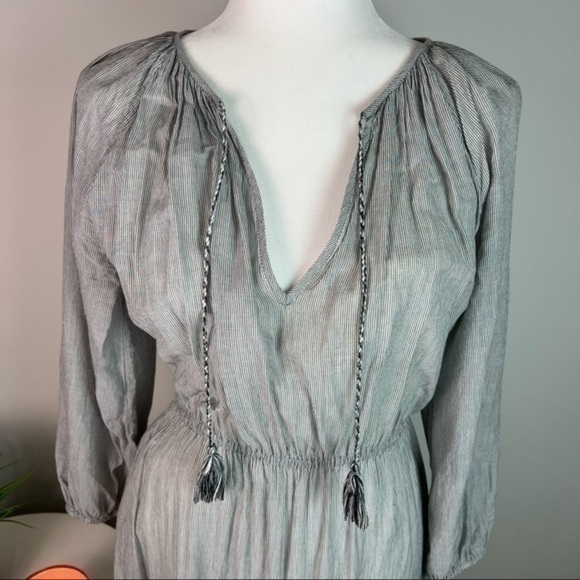 Ulla Johnson Womens Grey Poplin Midi Flare Dress size medium - Picture 4 of 13